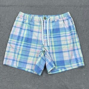 Chubbies Shorts Mens XL Blue Everywhere Plaid 6" Performance Regular Stretch Gym